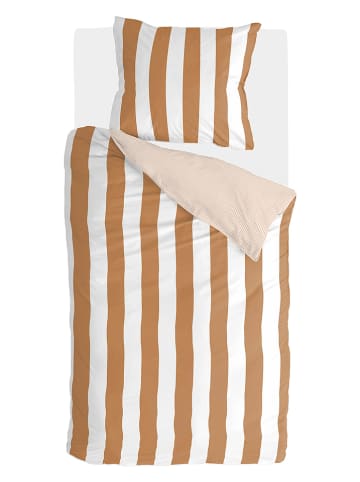 Walra Beddengoedset "Classic Stripe" cognackleurig