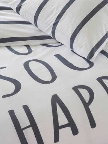 Walra Komplet pościeli "Happy Wake Up" w kolorze białym