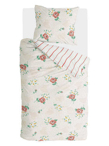 Walra Beddengoedset "Red Roses" crème