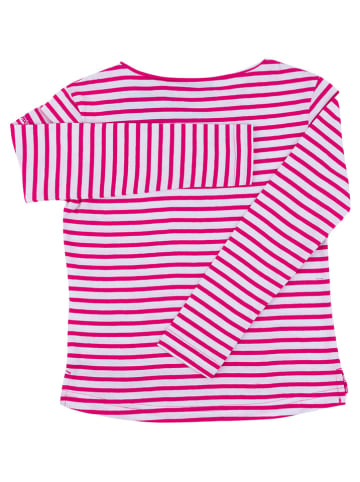 Regatta Longsleeve "Peppa Stripe Tee" in Weiß/ Pink