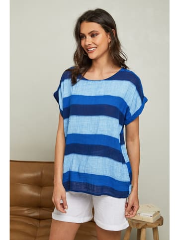 Fleur de Lin Shirt "Epicea" in Blau