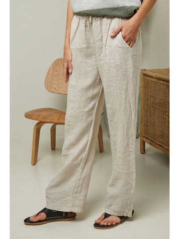La Compagnie Du Lin Leinenhose "Garancel" in Beige