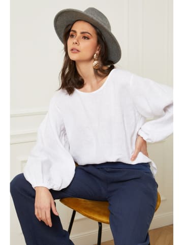 Fleur de Lin Linnen blouse "Ines" wit
