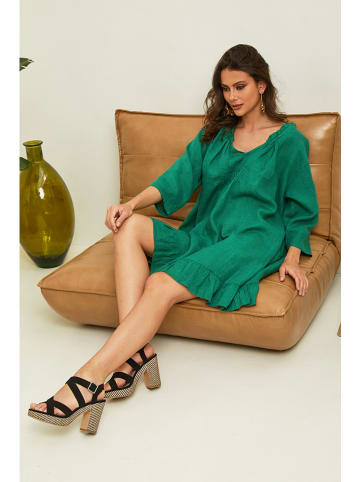Fleur de Lin Linnen jurk "Jasmine" groen