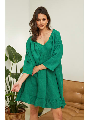 Fleur de Lin Linnen jurk "Jasmine" groen