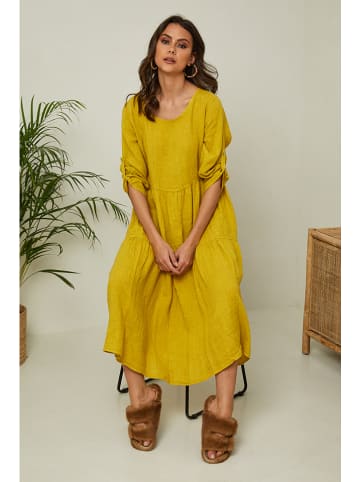 Joséfine Linnen jurk "Lantana" geel