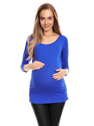 Peekaboo Zwangerschapslongsleeve blauw