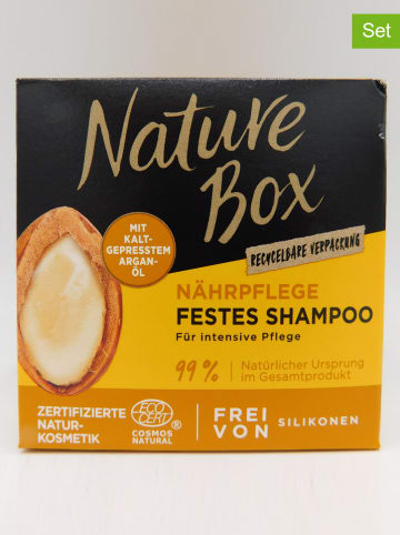 NATURE BOX 3-delige set: vaste shampoo "Arganolie", elk 85 g