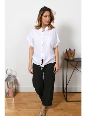 Plus Size Company Linnen blouse "Bonnie" wit
