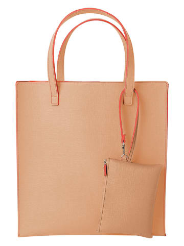 Remember Shopper bag w kolorze pomarańczowym - 34 x 35,5 x 11,5 cm