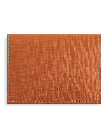 Remember Portfel w kolorze jasnobrązowym na karty - 10,5 x 8 cm