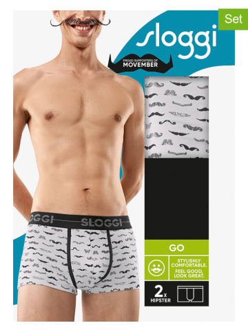 Sloggi 2-delige set: boxershorts zwart/wit