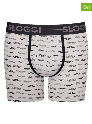 Sloggi 2er-Set: Boxershorts in Schwarz/ Weiß