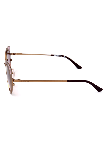 Karl Lagerfeld Damskie okulary przeciwsłoneczne w kolorze złoto-jasnoróżowym