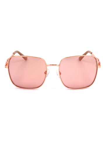 Guess Damskie okulary przeciwsłoneczne w kolorze złoto-jasnoróżowym