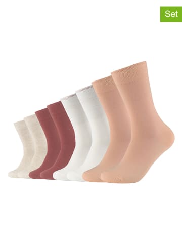 s.Oliver 8-delige set: sokken lichtroze/crème/wit