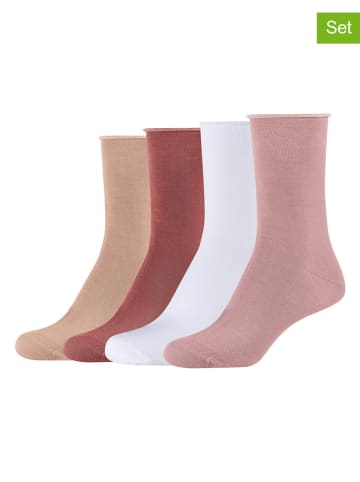 s.Oliver 4er-Set: Socken in Rosa