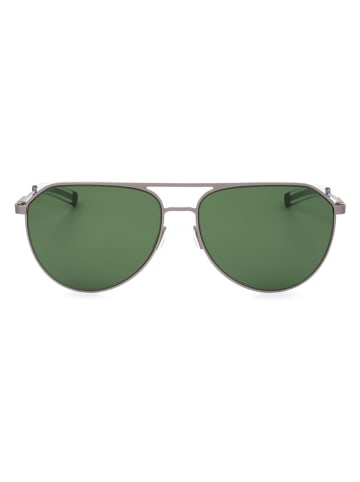 Salvatore Ferragamo Męskie okulary przeciwsłoneczne w kolorze szaro-zielonym