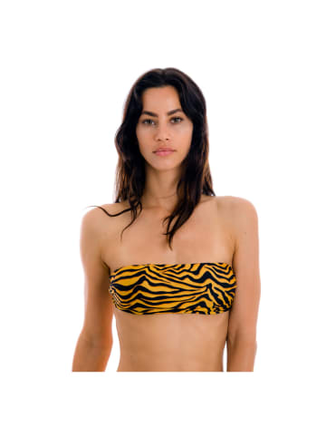 Rio de Sol Bikini-Oberteil "Wild" in Orange/ Schwarz