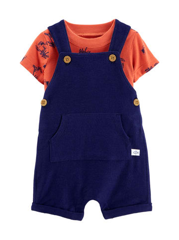 Carter's 2-delige outfit donkerblauw/oranje