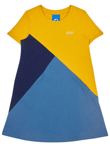 finkid Sukienka "Merkortti" w kolorze niebiesko-żółtym