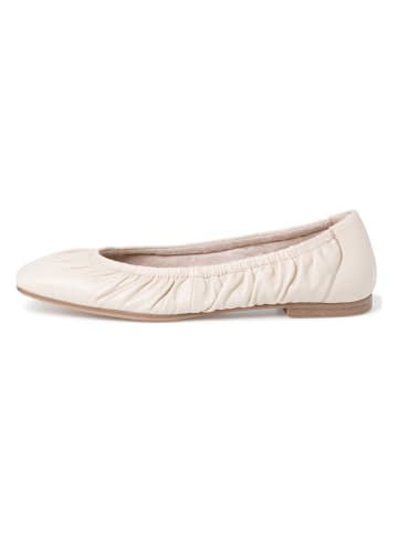 Tamaris Leder-Ballerinas in Creme