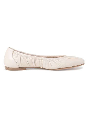 Tamaris Leder-Ballerinas in Creme