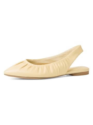 Tamaris Leder-Sling-Ballerinas in Gelb