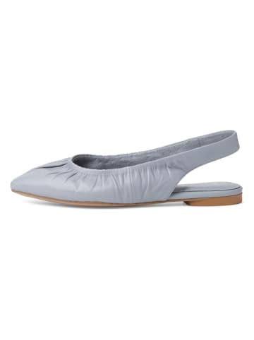 Tamaris Leren slingballerina's lichtblauw