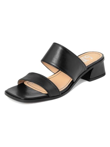 Gusto Leren slippers zwart