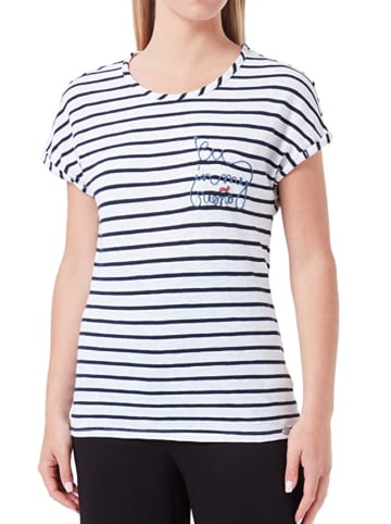 Timezone Shirt in Dunkelblau/ Weiß