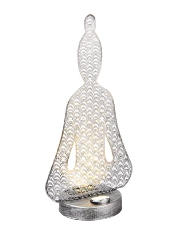 Globo lighting Dekoracyjna lampa solarna LED w kolorze srebrnym - 19 x 36 x 12 cm