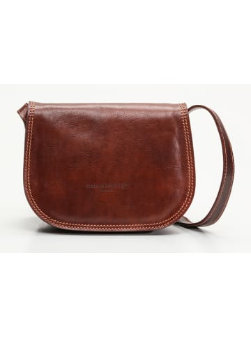 maison héritage PARIS Leder-Umhängetasche in Braun - (B)25 x (H)19 x (T)9,5 cm