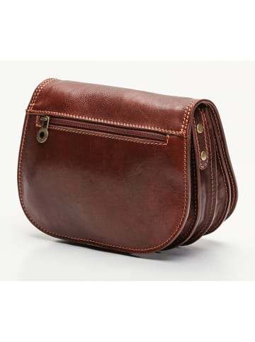 maison héritage PARIS Leder-Umhängetasche in Braun - (B)25 x (H)19 x (T)9,5 cm