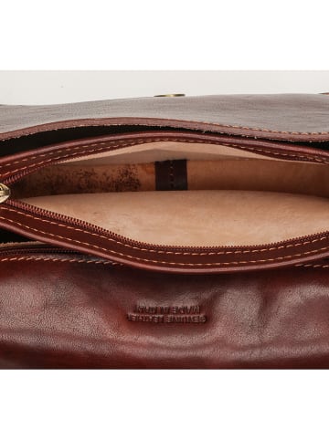 maison héritage PARIS Leder-Umhängetasche in Braun - (B)25 x (H)19 x (T)9,5 cm