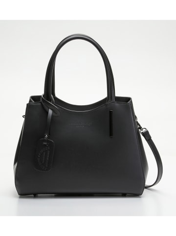 maison héritage PARIS Leder-Henkeltasche "Carla" in Schwarz - (B)32,5 x (H)25 x (T)11 cm
