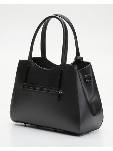 maison héritage PARIS Leder-Henkeltasche "Carla" in Schwarz - (B)32,5 x (H)25 x (T)11 cm