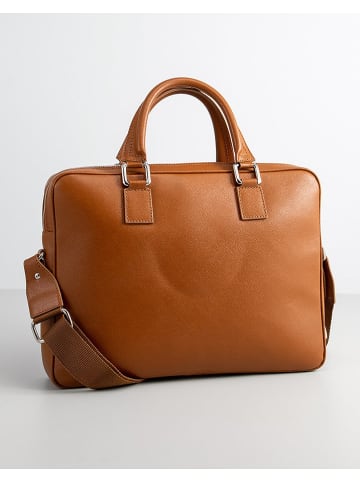 maison héritage PARIS Leder-Businesstasche "Veci" in Camel - (B)35 x (H)26,5 x (T)6,5 cm