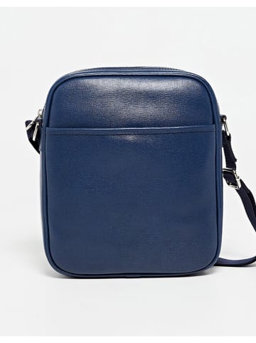 maison héritage PARIS Leder-Umhängetasche "Hemi" in Blau - (B)24 x (H)27 x (T)7 cm