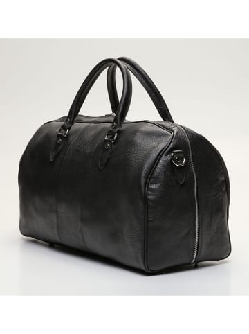 maison héritage PARIS Leder-Weekender "Week" in Schwarz - (B)52 x (H)34 x (T)18 cm