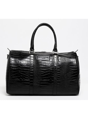 maison héritage PARIS Leder-Weekender "Nino" in Schwarz - (B)46 x (H)29 x (T)15 cm