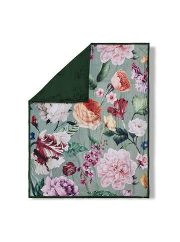 Descanso Plaid "Fiori" groen/meerkleurig