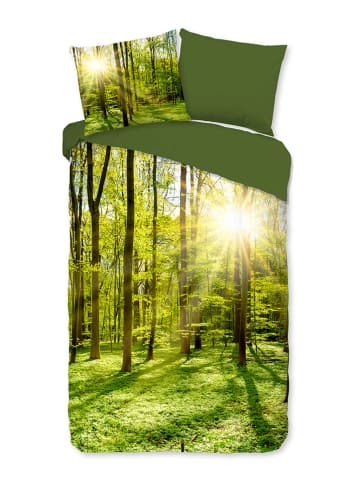 Pure Microvezel beddengoedset "Woods" groen