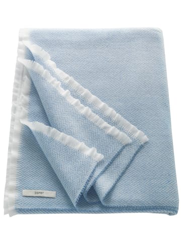 ESPRIT Pled "Herringbone" w kolorze niebieskim