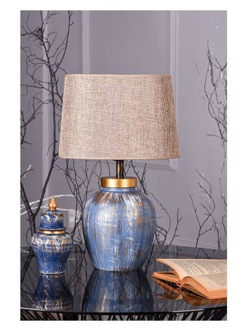 Opviq Lampa stołowa w kolorze jasnobrązowo-niebieskim - wys. 48 cm