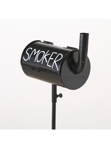 Boltze Gartenstab-Sturmaschenbecher "Smoker" in Schwarz - (H)116 cm