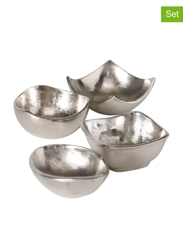Boltze 4er-Set: Dekoschalen "Phillina" in Silber
