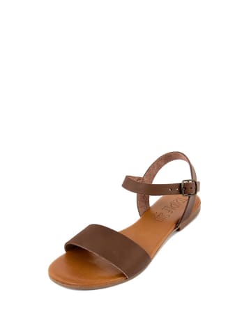 Triple Sun Skórzane sandały w kolorze brązowym