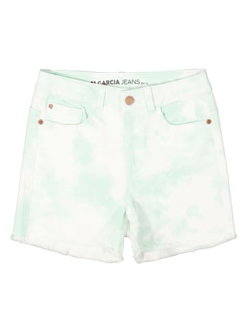 Garcia Jeans-Shorts in Weiß/ Mint