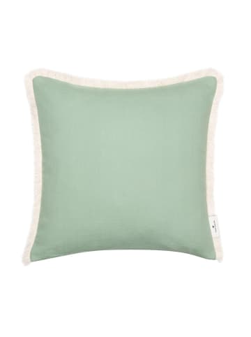 Tom Tailor home Kussenhoes "Fringed Cotton" groen